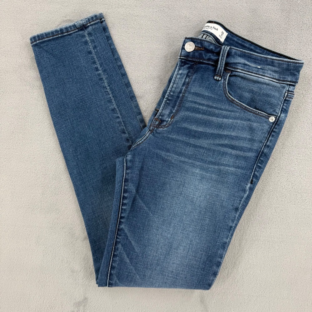 Abercrombie & Fitch Jeans Womens Size 28/6R Super Skinny Mid Rise Jeans Blue